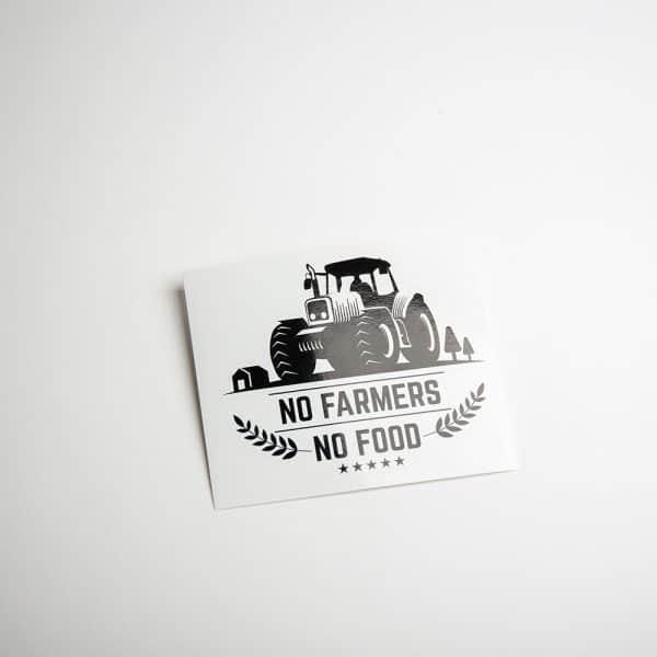 No Farmers No Food sticker