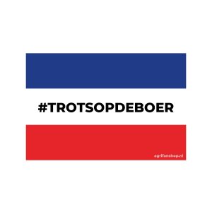 #TROTSOPDEBOER Vlag | Sticker