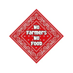 No Farmers No Food Boeren Zakdoek - Sticker