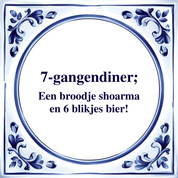 7-Gangendiner | Tegeltje