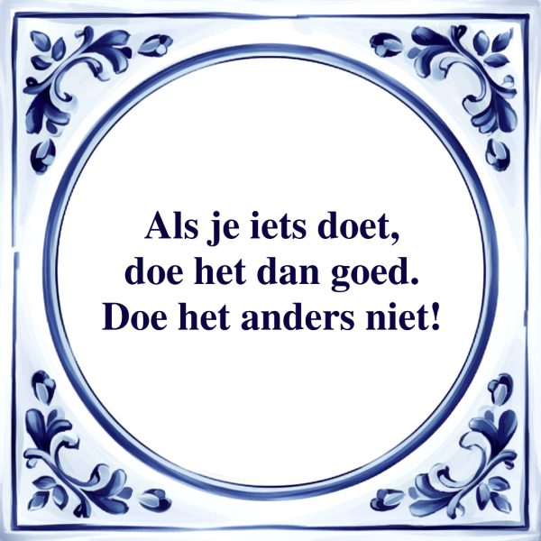 Voor de Volle 100 Procent | Tegeltje