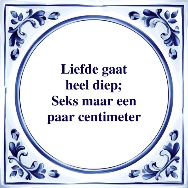 Liefde Gaat Heel Diep | Tegeltje