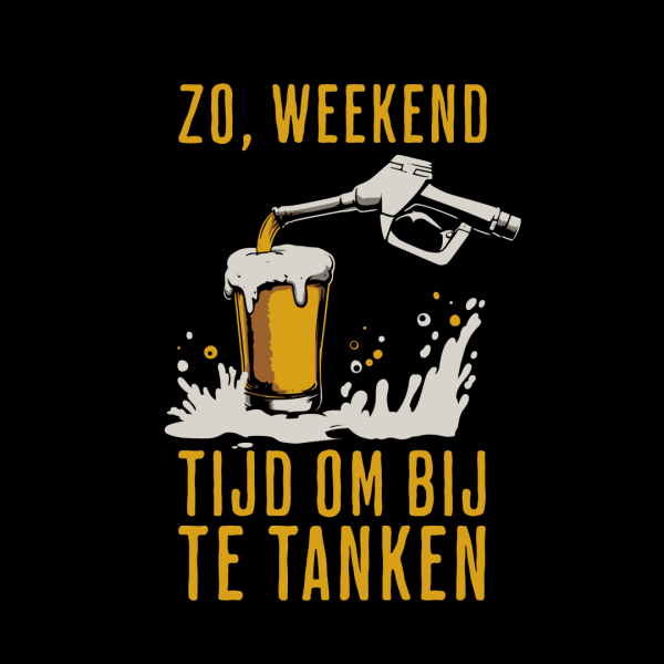 Tijd om bij te Tanken | Hoodie - Afbeelding 2